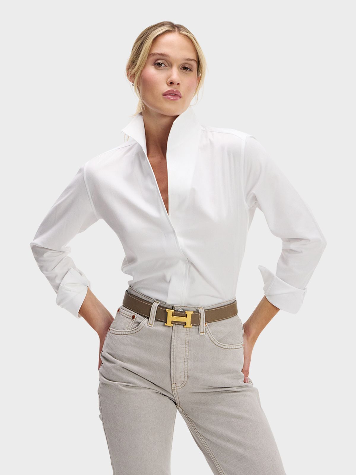 Sarah Alexandra SIGNATURE: SNOW ANGEL 14 - Women's Button Down Shirts Sarah Alexandra SIGNATURE: SNOW ANGEL 14 - Women's Button Down Shirts