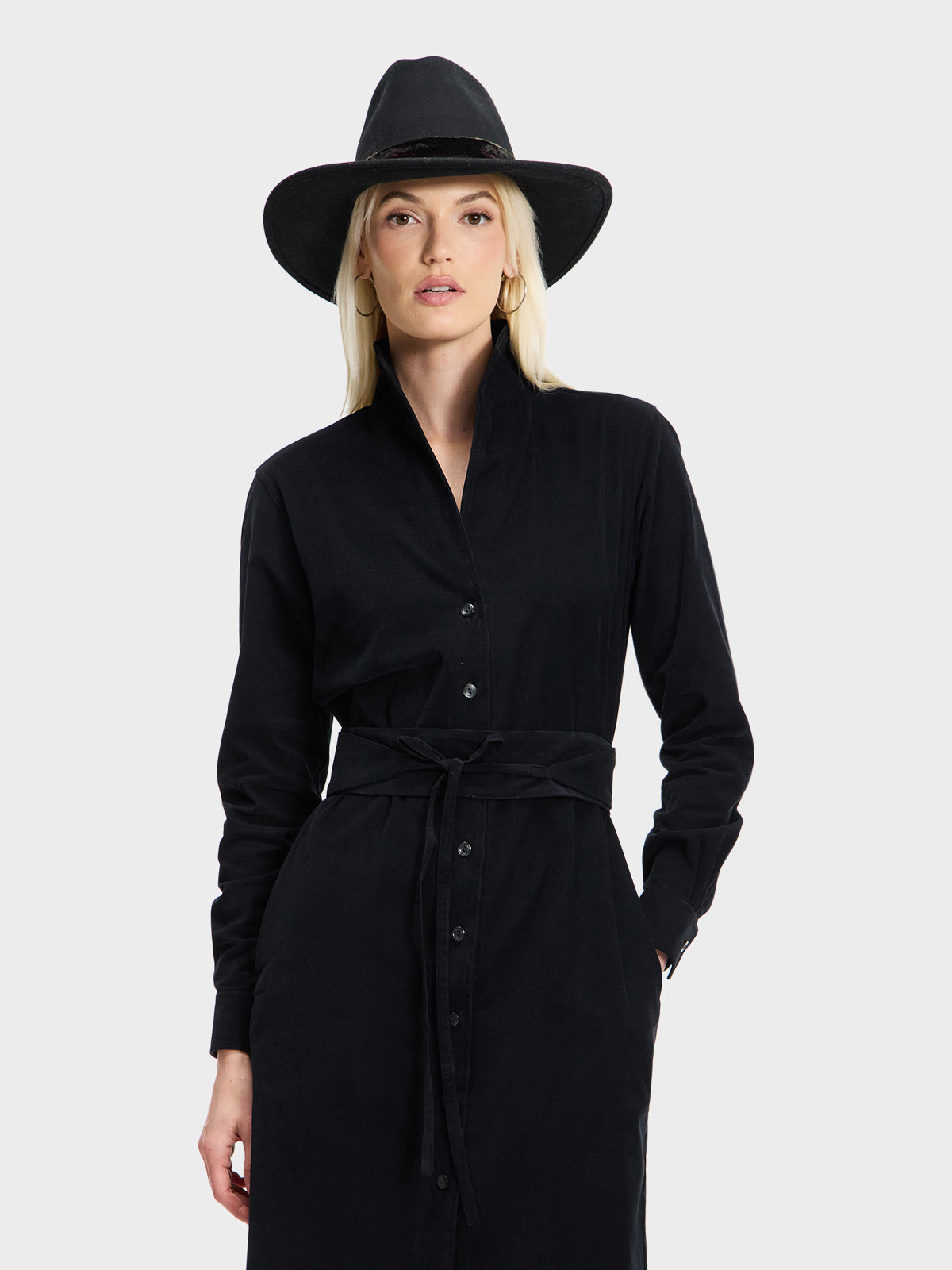 Sarah Alexandra SHIRT DRESS: Black STALLION 10
