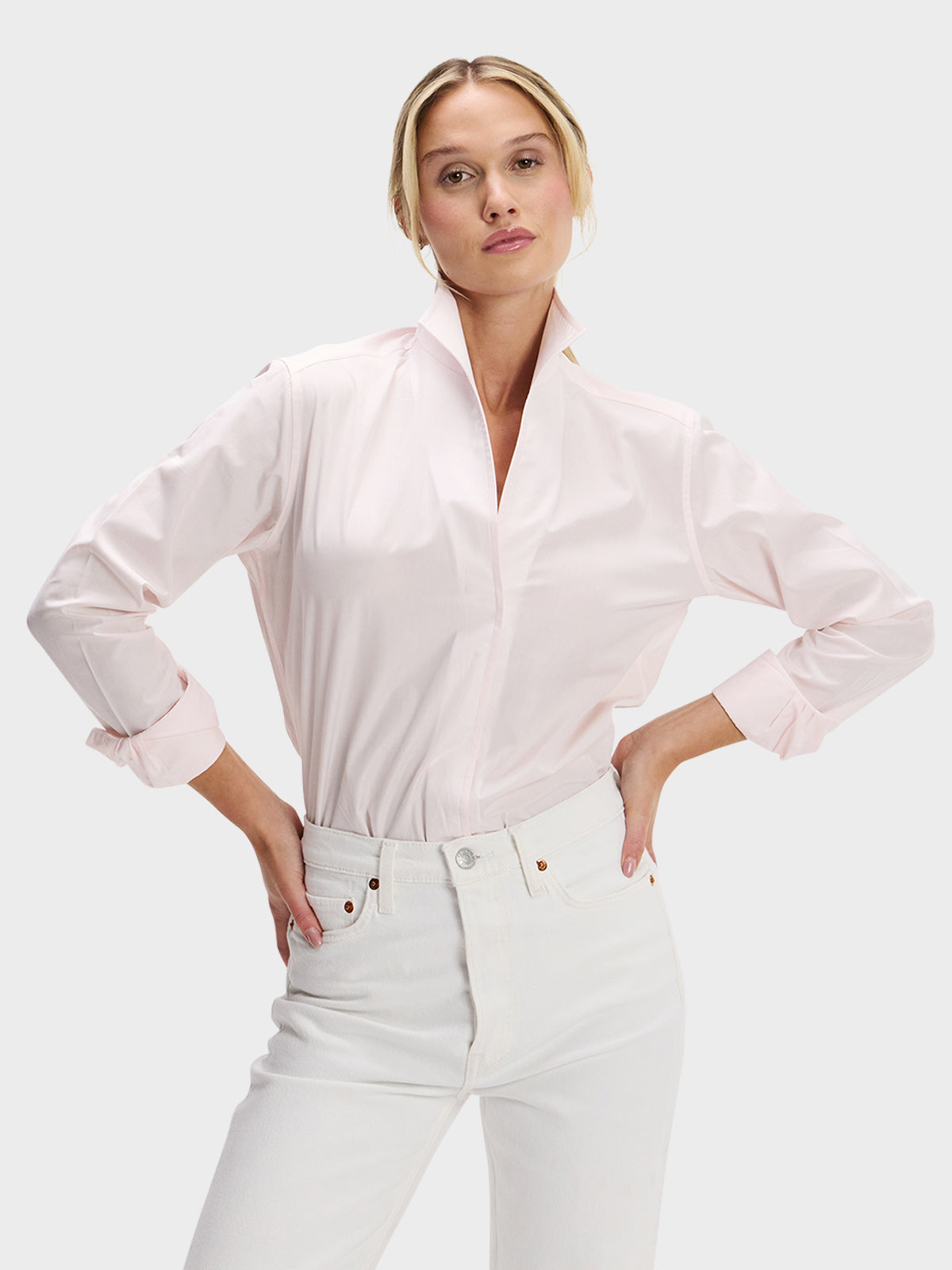 pink women's dress shirt Modern Fit in Solid Raspberry, XL with a tailored waist to flatter curves Asperion Monroe & Co. Dress