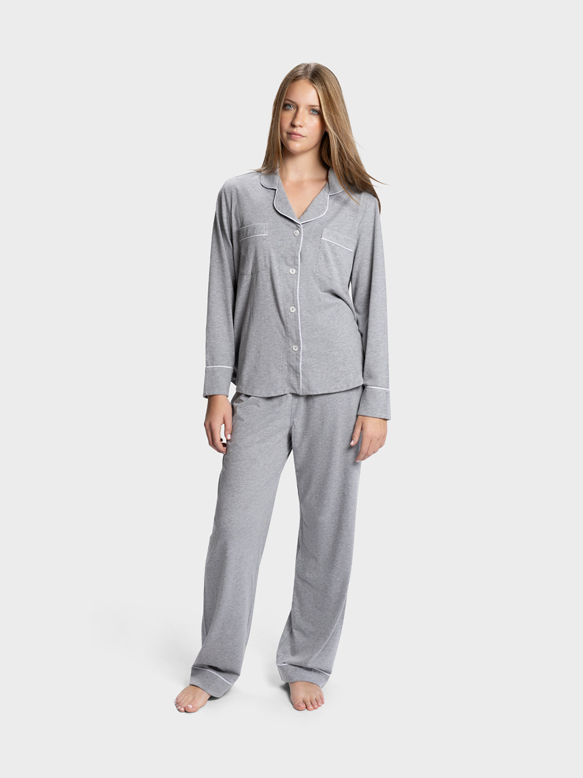 LONG SLEEVE PAJAMA SET: SILVER LINING