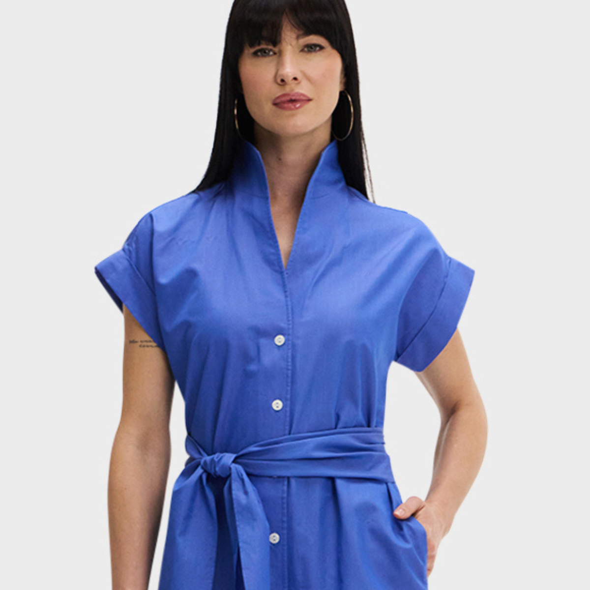 Sarah Alexandra CAP Sleeve DRESS: BLUE LAGOON XS