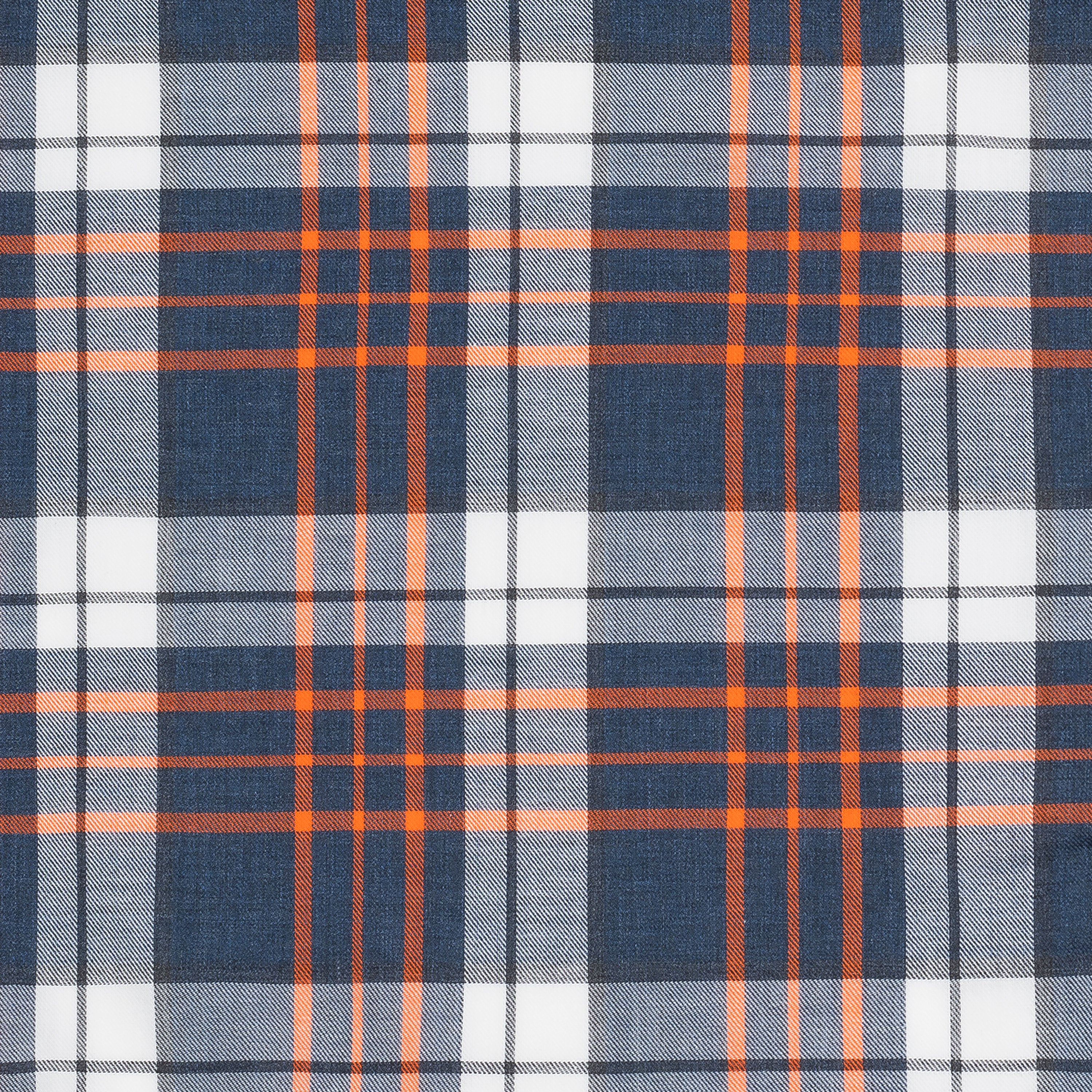 Northern Lights blue and orange plaid pattern