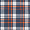 Northern Lights blue and orange plaid pattern