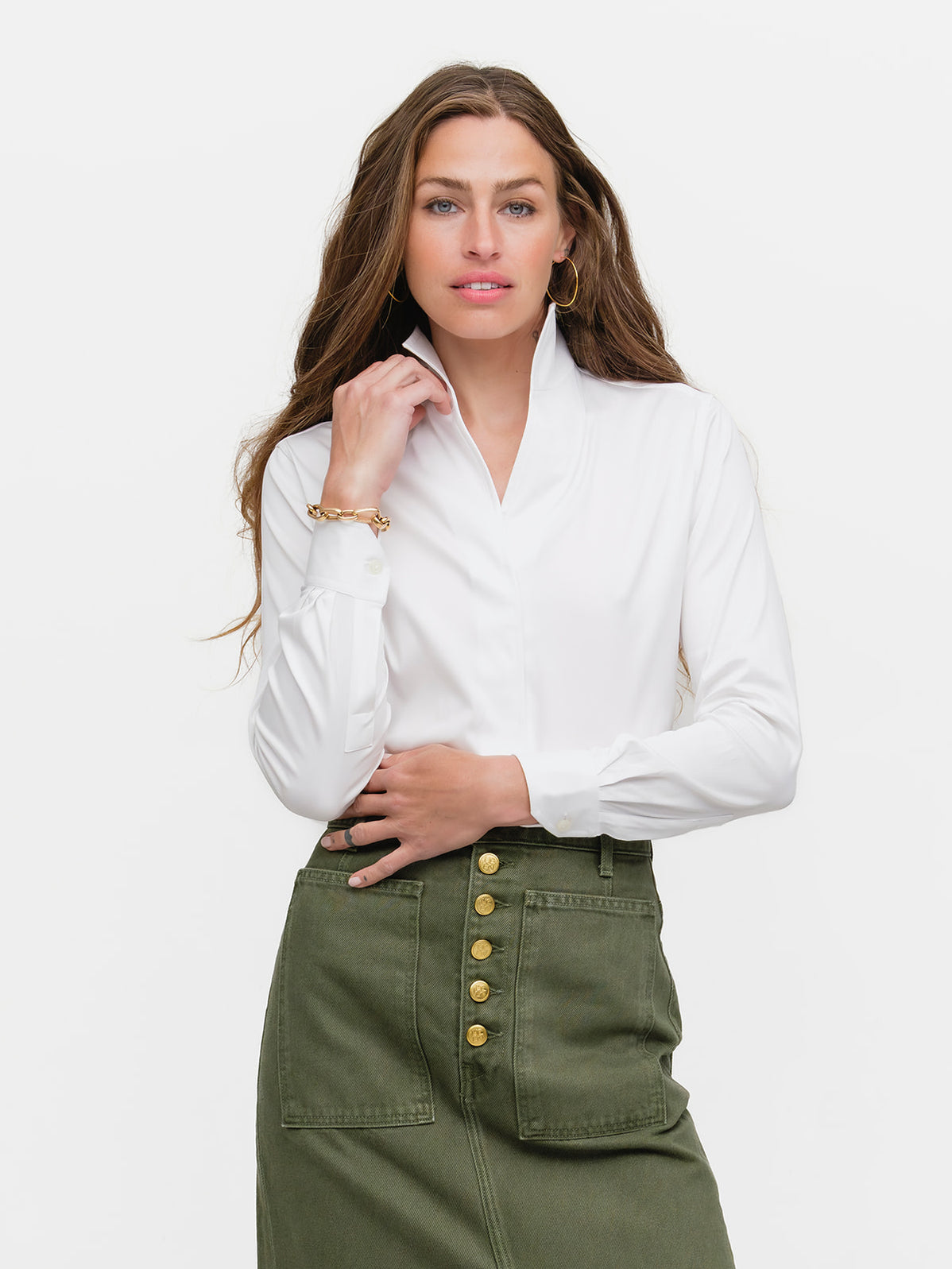 Leilani Asymmetrical SLV Top - White main image 0