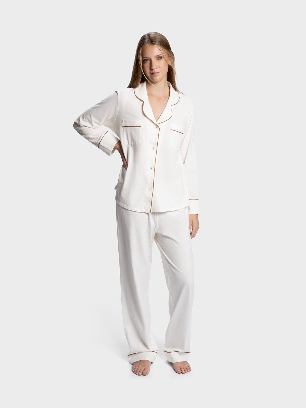LONG SLEEVE PAJAMA SET: ROOM SERVICE