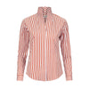 Signature Rust Go With It orange and white striped womens dress shirt