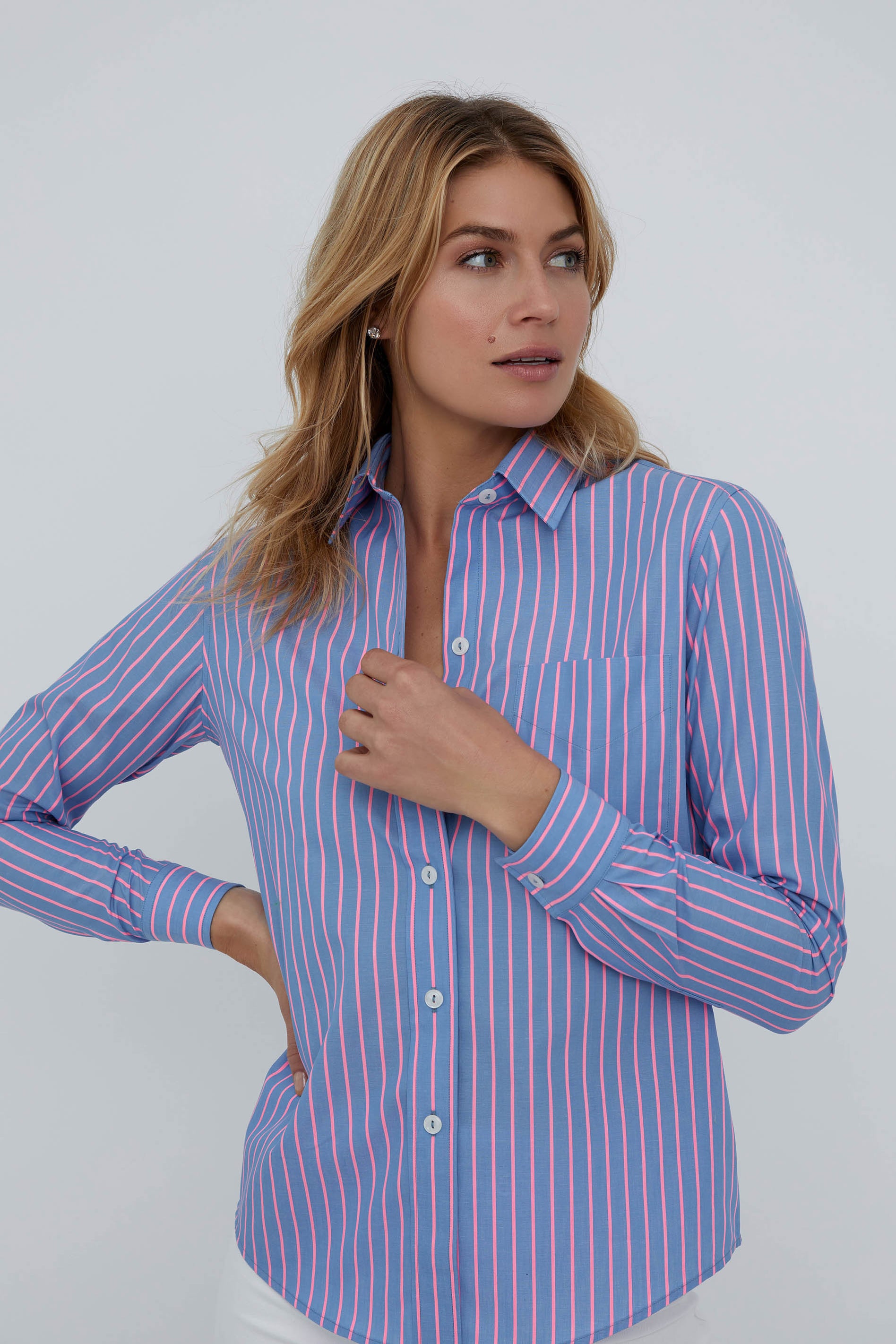 The Weekend Shirt Best Long Sleeve Womens Button Down Shirts Sarah Alexandra 7207