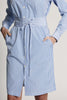 Belt on Boyfriend Blue shirt dress